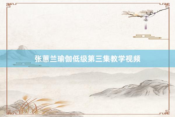 张蕙兰瑜伽低级第三集教学视频